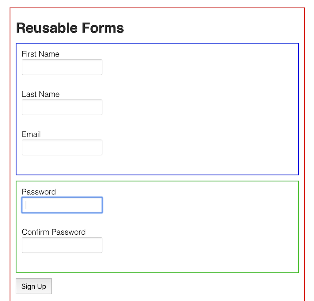 Example of Reusable Forms in Angular