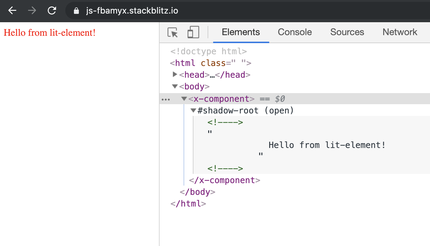 Lit HTML Web Component with Import Maps