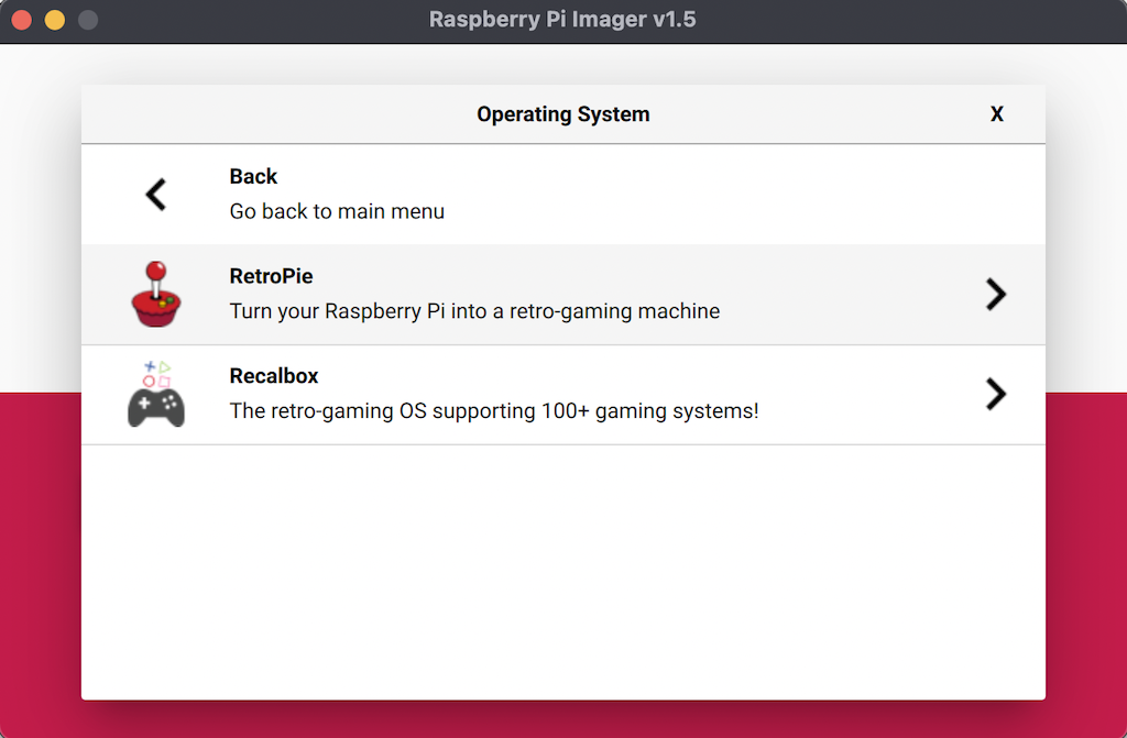 Raspberry Pie Imager with Retro Pie