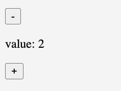 Example counter widget built with RxJS and a Lit based Web Component